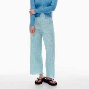 Aritzia Wilfred Verona Pants in Blue Gingham